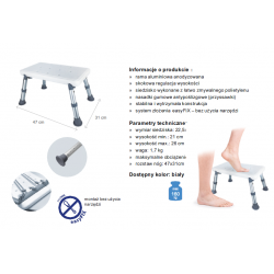 Podnóżek – taboret prysznicowy